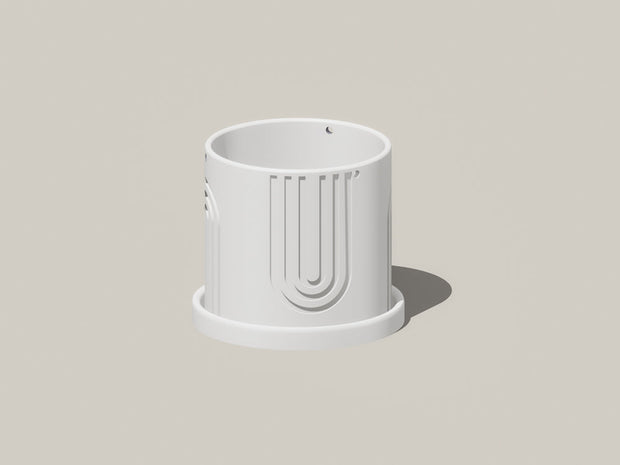 Indoor Hanging Planter for Indoor, 4 or 5 inch Hanging Plant Pot Unique Gift, 3D Printed Planter, Outdoor Patio Decor, Cottagecore Decor,BOW