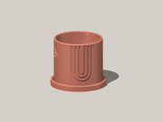 Indoor Hanging Planter for Indoor, 4 or 5 inch Hanging Plant Pot Unique Gift, 3D Printed Planter, Outdoor Patio Decor, Cottagecore Decor,BOW