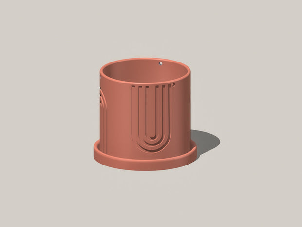 Indoor Hanging Planter for Indoor, 4 or 5 inch Hanging Plant Pot Unique Gift, 3D Printed Planter, Outdoor Patio Decor, Cottagecore Decor,BOW