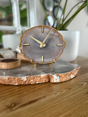 Artisan Agate Desk Clock - Limited Holiday Edition