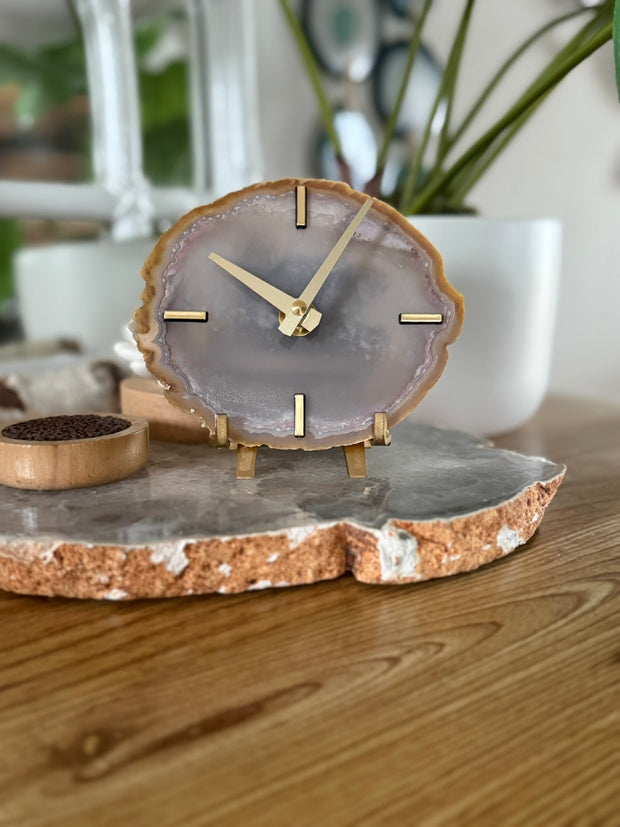 Artisan Agate Desk Clock - Limited Holiday Edition