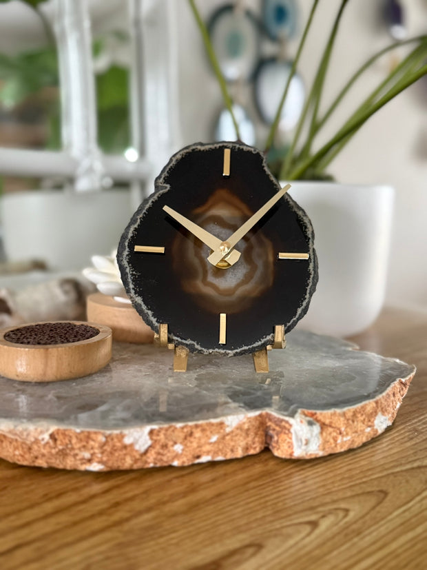 Artisan Agate Desk Clock - Limited Holiday Edition