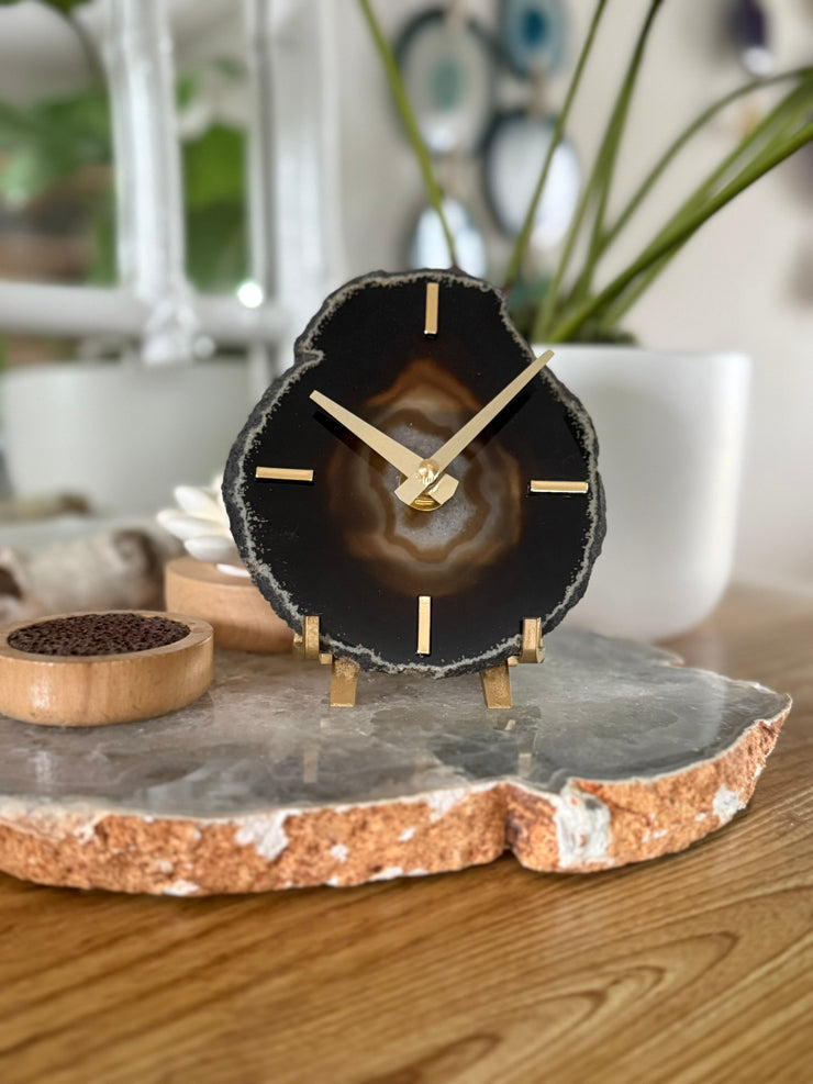 Artisan Agate Desk Clock - Limited Holiday Edition