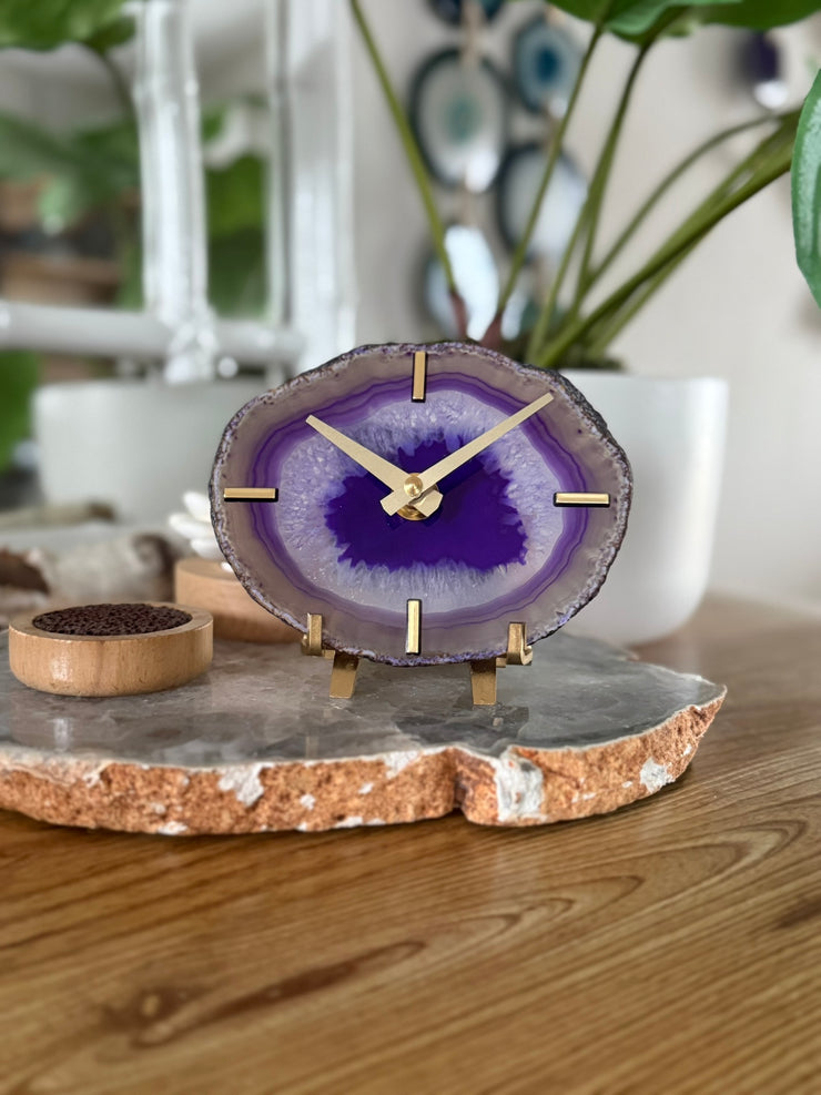 Artisan Agate Desk Clock - Limited Holiday Edition