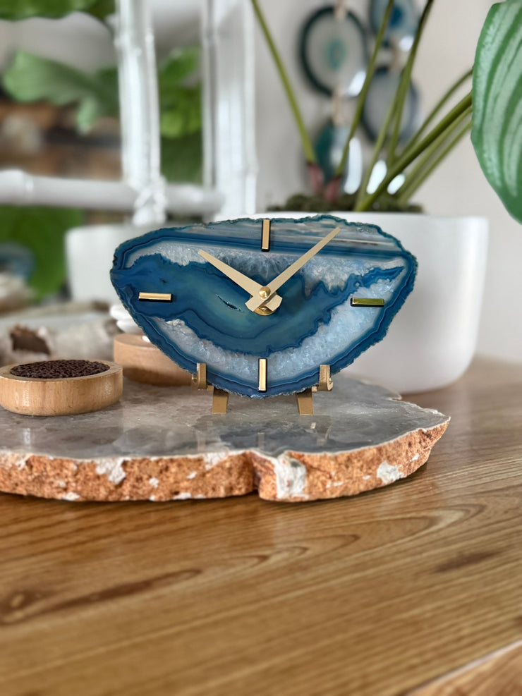 Artisan Agate Desk Clock - Limited Holiday Edition