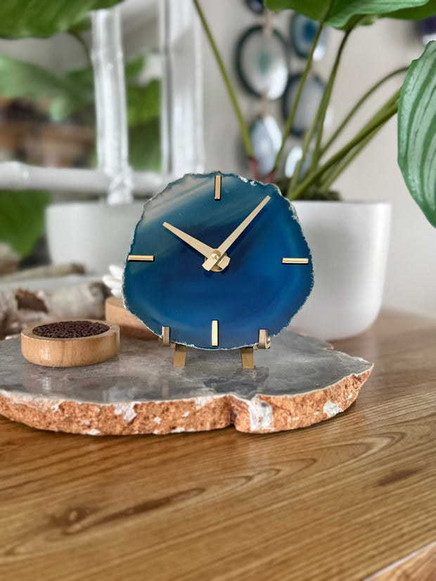 Artisan Agate Desk Clock - Limited Holiday Edition