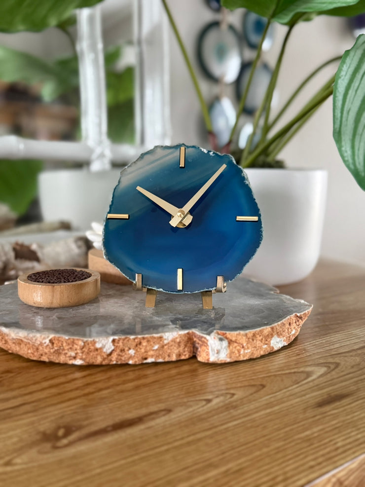 Artisan Agate Desk Clock - Limited Holiday Edition
