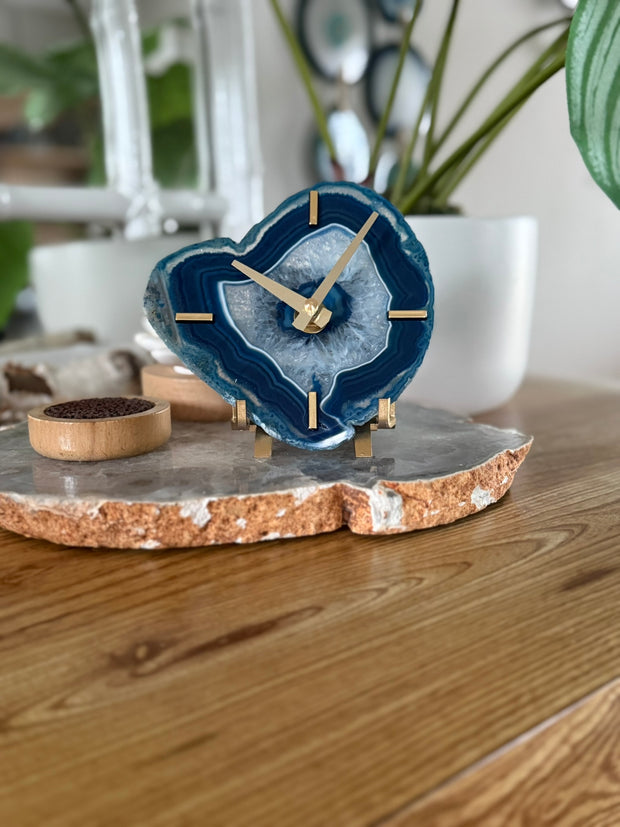 Artisan Agate Desk Clock - Limited Holiday Edition