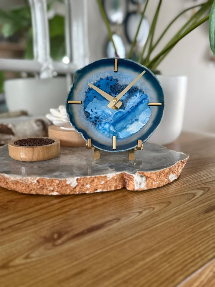 Artisan Agate Desk Clock - Limited Holiday Edition