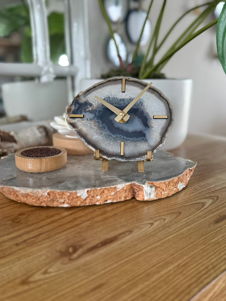 Artisan Agate Desk Clock - Limited Holiday Edition
