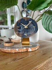 Artisan Agate Desk Clock - Limited Holiday Edition