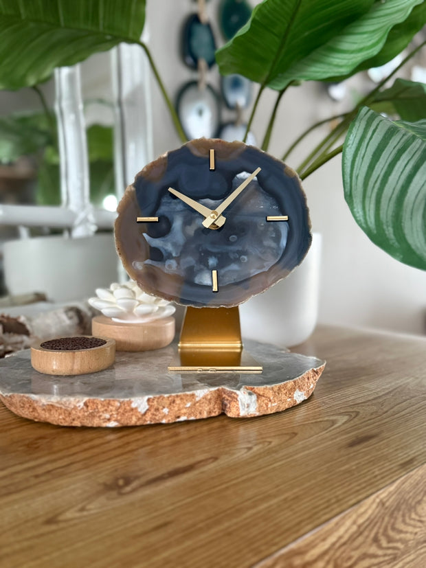 Artisan Agate Desk Clock - Limited Holiday Edition