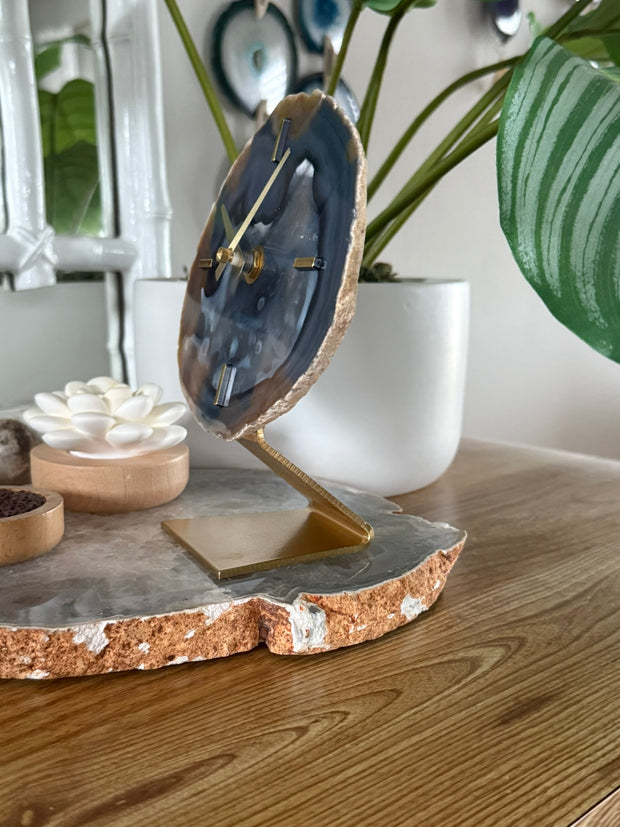 Artisan Agate Desk Clock - Limited Holiday Edition