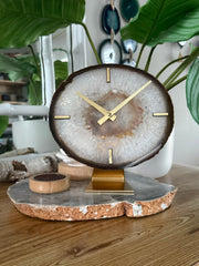 Artisan Agate Desk Clock - Limited Holiday Edition