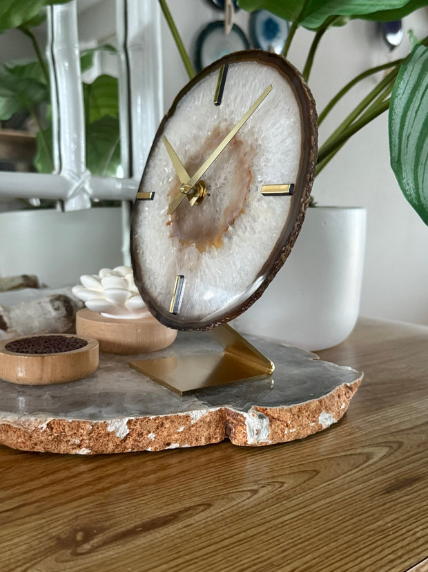 Artisan Agate Desk Clock - Limited Holiday Edition