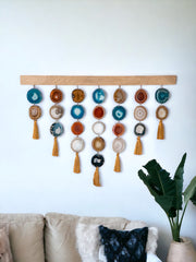 Aztec Uma Agate Wall Hanging (36 Inch) – Handcrafted Boho Wall Décor