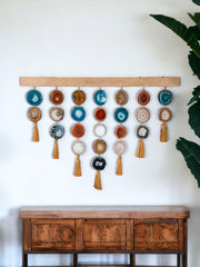 Aztec Uma Agate Wall Hanging (36 Inch) – Handcrafted Boho Wall Décor
