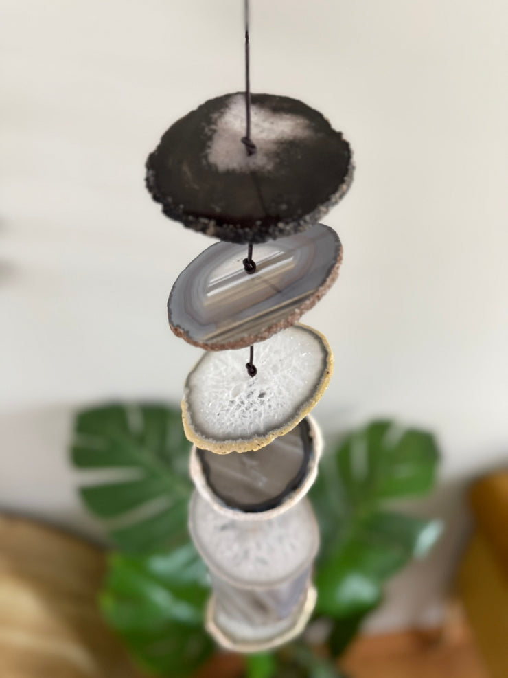 Charcoal No. 1 – Indoor Agate Slice Sculpture for Wall or Ceiling