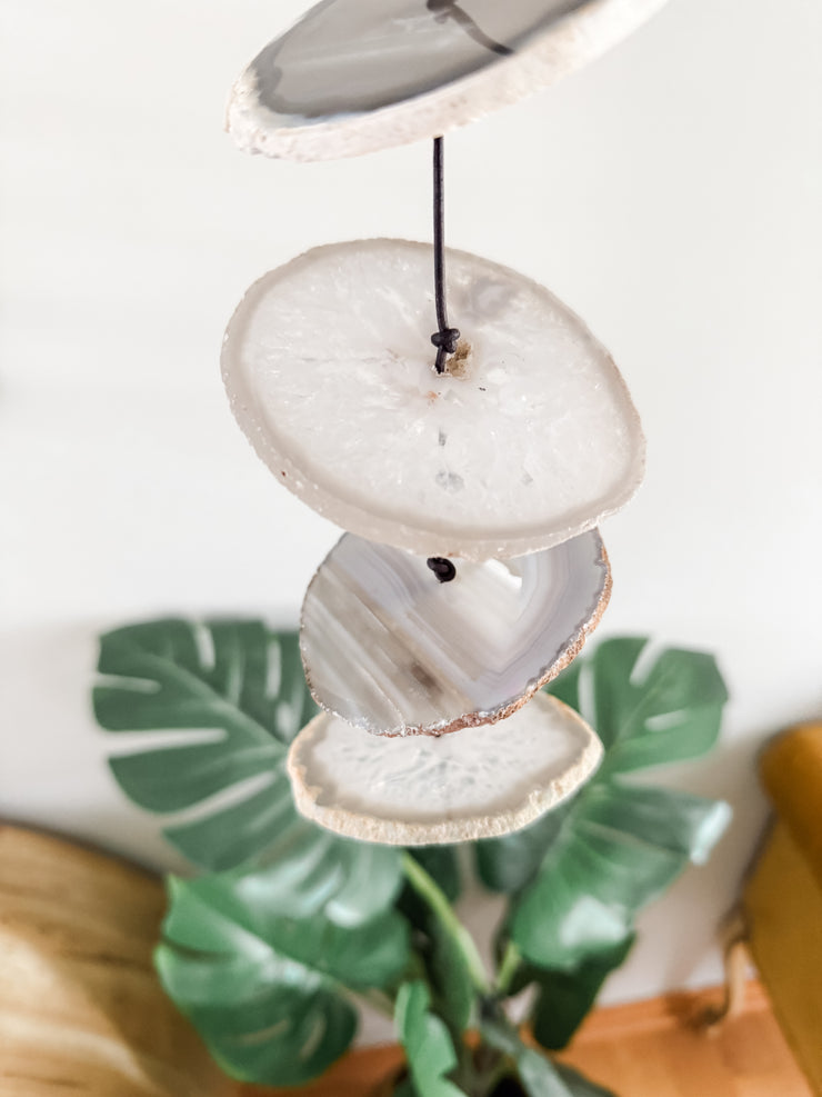 Charcoal No. 1 – Indoor Agate Slice Sculpture for Wall or Ceiling