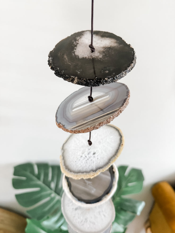 Charcoal No. 1 – Indoor Agate Slice Sculpture for Wall or Ceiling