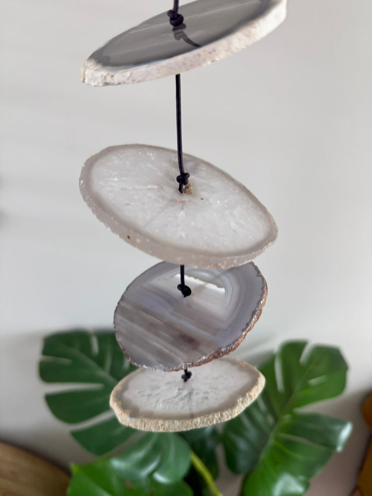 Charcoal No. 1 – Indoor Agate Slice Sculpture for Wall or Ceiling