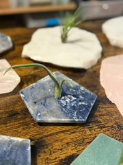 Quartz Crystal Air Plant Holder | Live Tillandsia Included