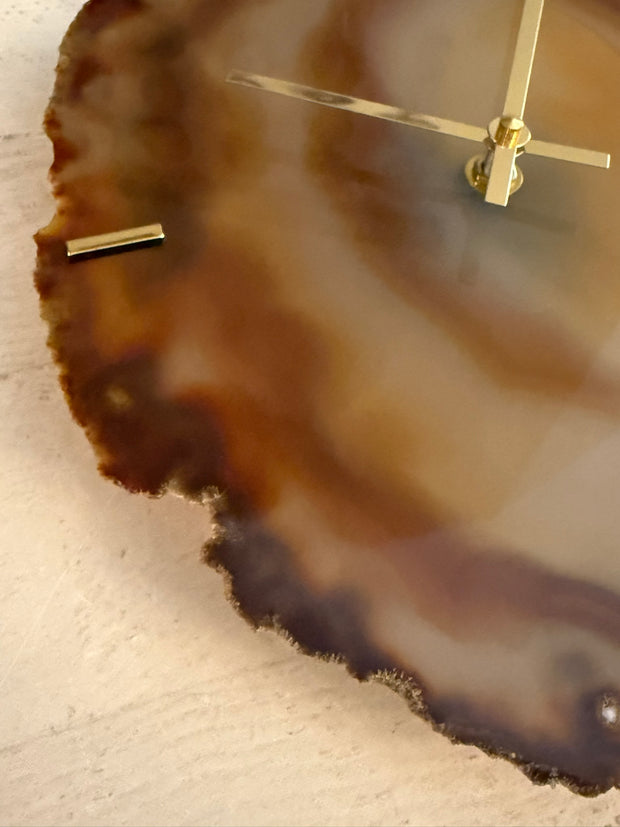 12" One of A Kind XL Natural Agate Wall Clock