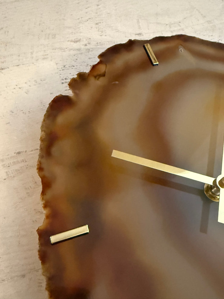 12" One of A Kind XL Natural Agate Wall Clock