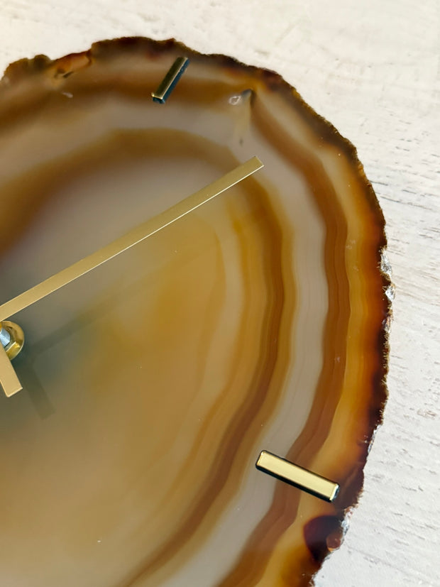 12" One of A Kind XL Natural Agate Wall Clock