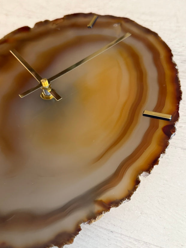 12" One of A Kind XL Natural Agate Wall Clock