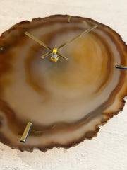 12" One of A Kind XL Natural Agate Wall Clock