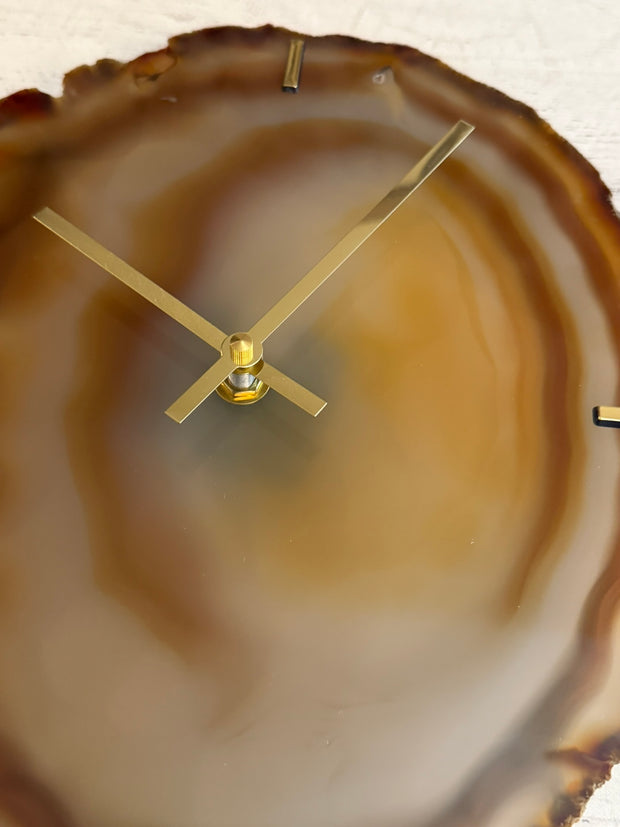 12" One of A Kind XL Natural Agate Wall Clock