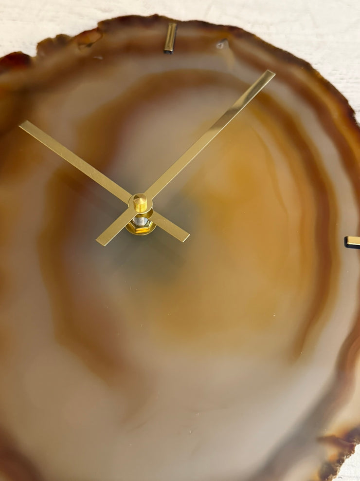 12" One of A Kind XL Natural Agate Wall Clock