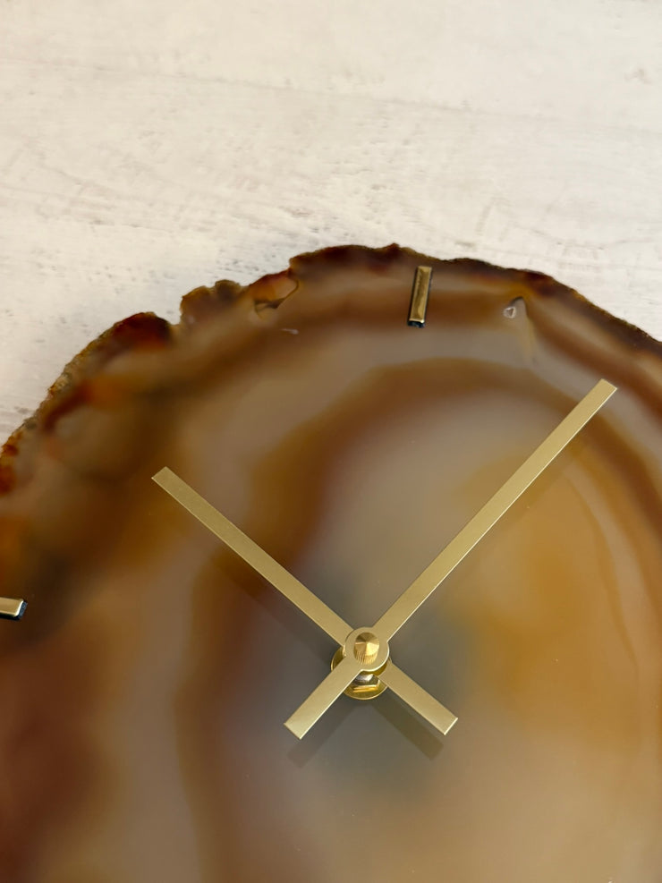 12" One of A Kind XL Natural Agate Wall Clock