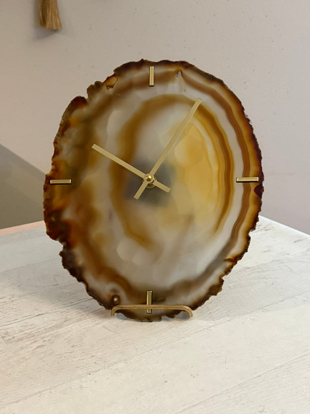 12" One of A Kind XL Natural Agate Wall Clock