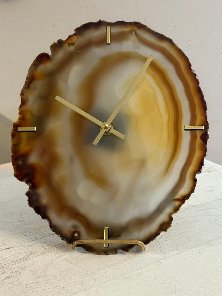 12" One of A Kind XL Natural Agate Wall Clock