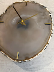 12.5" One of A Kind XL Natural Agate Wall Clock