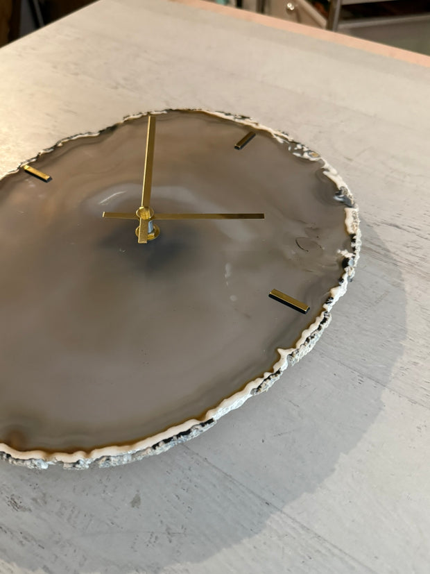 12.5" One of A Kind XL Natural Agate Wall Clock