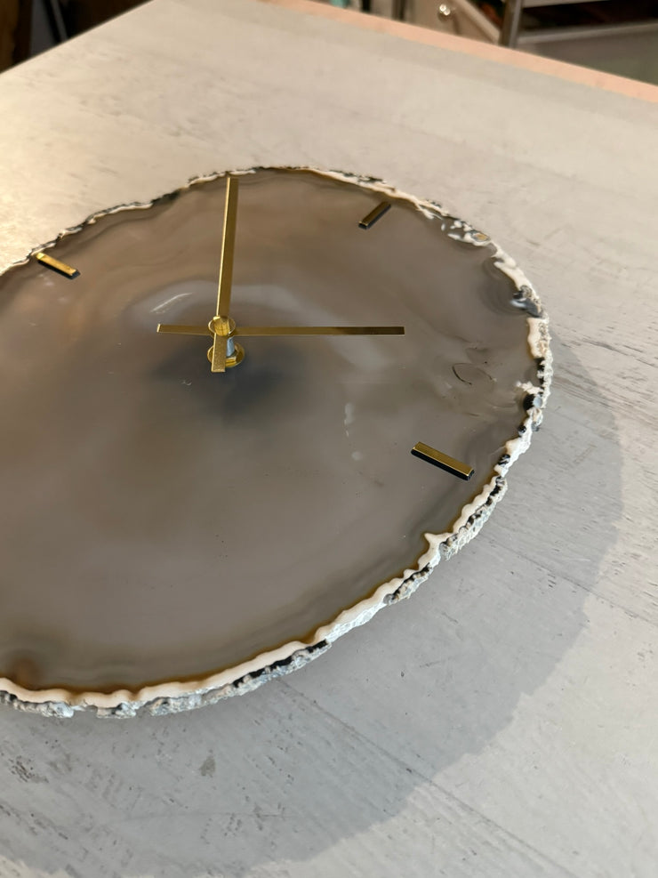 12.5" One of A Kind XL Natural Agate Wall Clock