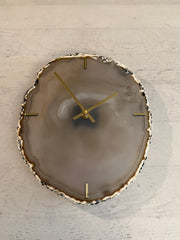 12.5" One of A Kind XL Natural Agate Wall Clock