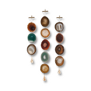 Set of 3 Boho Harvest Agate x Bells Wall Hangings