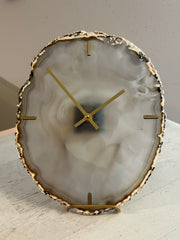 12.5" One of A Kind XL Natural Agate Wall Clock
