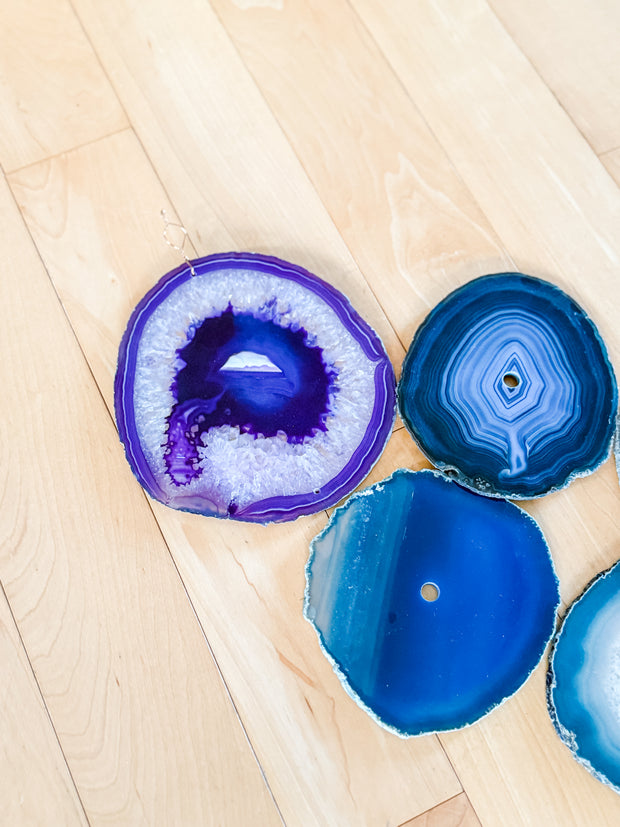 Chakra Harmony Agate Wall Art Set – 16 Slice | DIY Installation No. 2