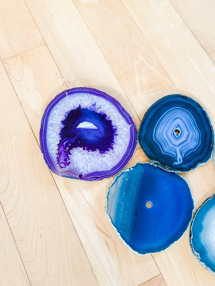 Chakra Harmony Agate Wall Art Set – 16 Slice | DIY Installation No. 2