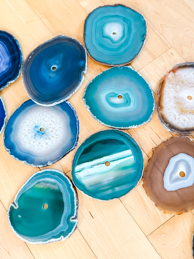 Chakra Harmony Agate Wall Art Set – 16 Slice | DIY Installation No. 2