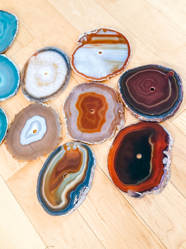 Chakra Harmony Agate Wall Art Set – 16 Slice | DIY Installation No. 2