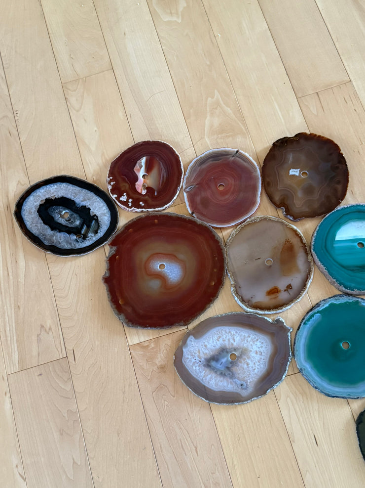 Aurora Drift Agate Wall Art Set - 24 Piece | DIY Installation