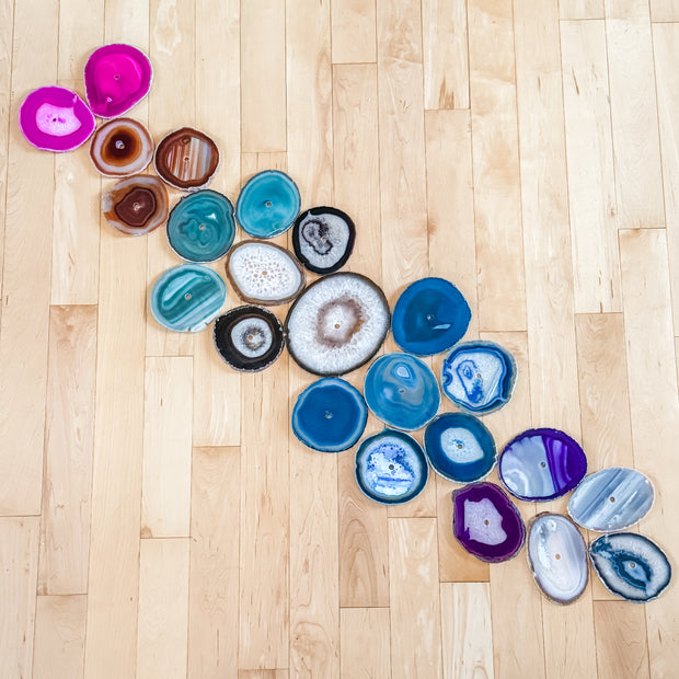 Celestial Flow – 23-Piece Agate Wall Art Set | DIY Installation