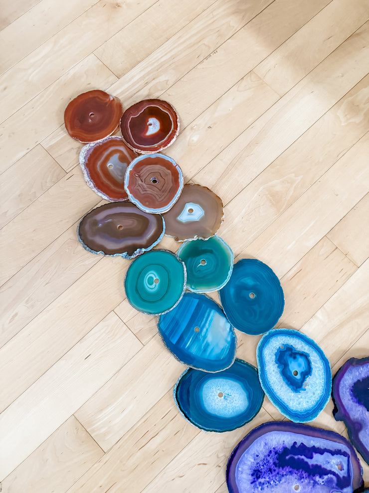 Celestial Flow Chakra Agate Wall Art - 27 Piece | DIY Installation