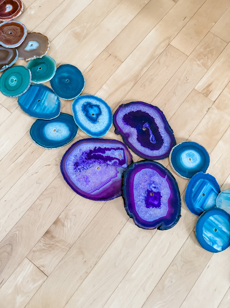 Celestial Flow Chakra Agate Wall Art - 27 Piece | DIY Installation